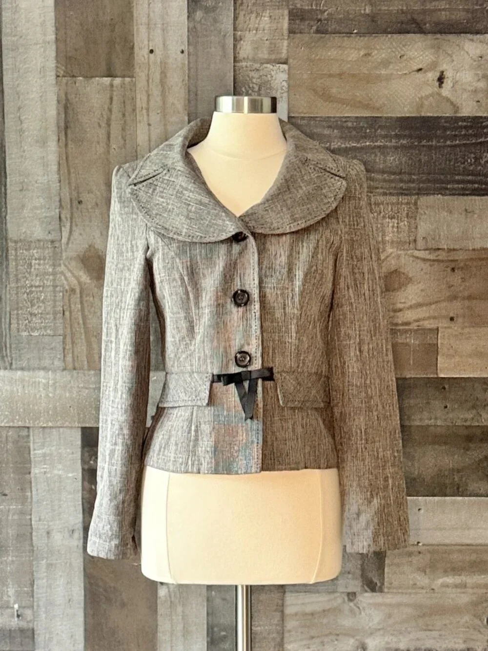 Sweet Suit brown vintage inspired cropped blazer size 8 retro cottagecore jacket